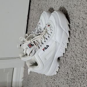 FILA chunky white platform sneakers